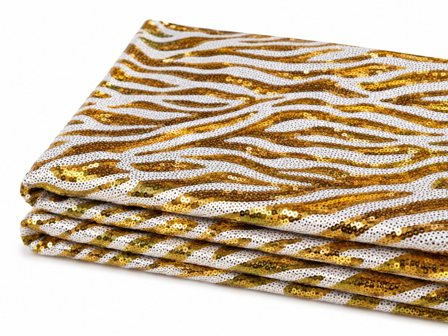 Gold Sequin Zebra Fabric Sequence